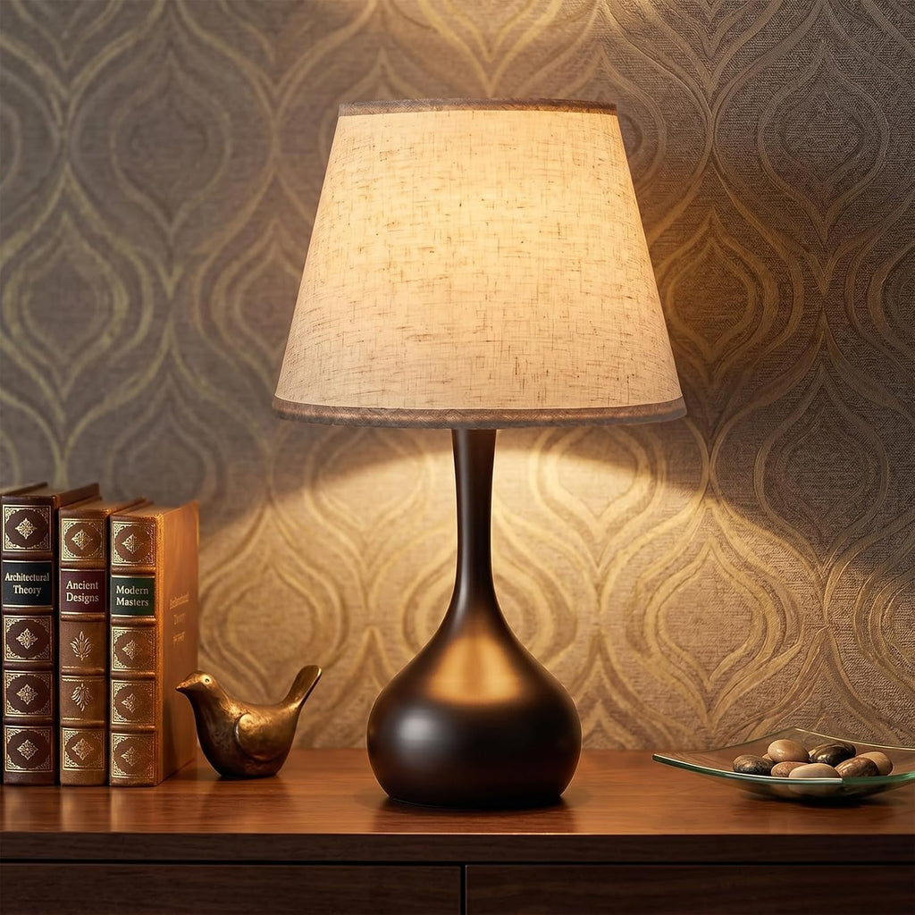 Machineuk Touch Bedside Table Lamp – 3-Way Dimmable with Fabric Shade