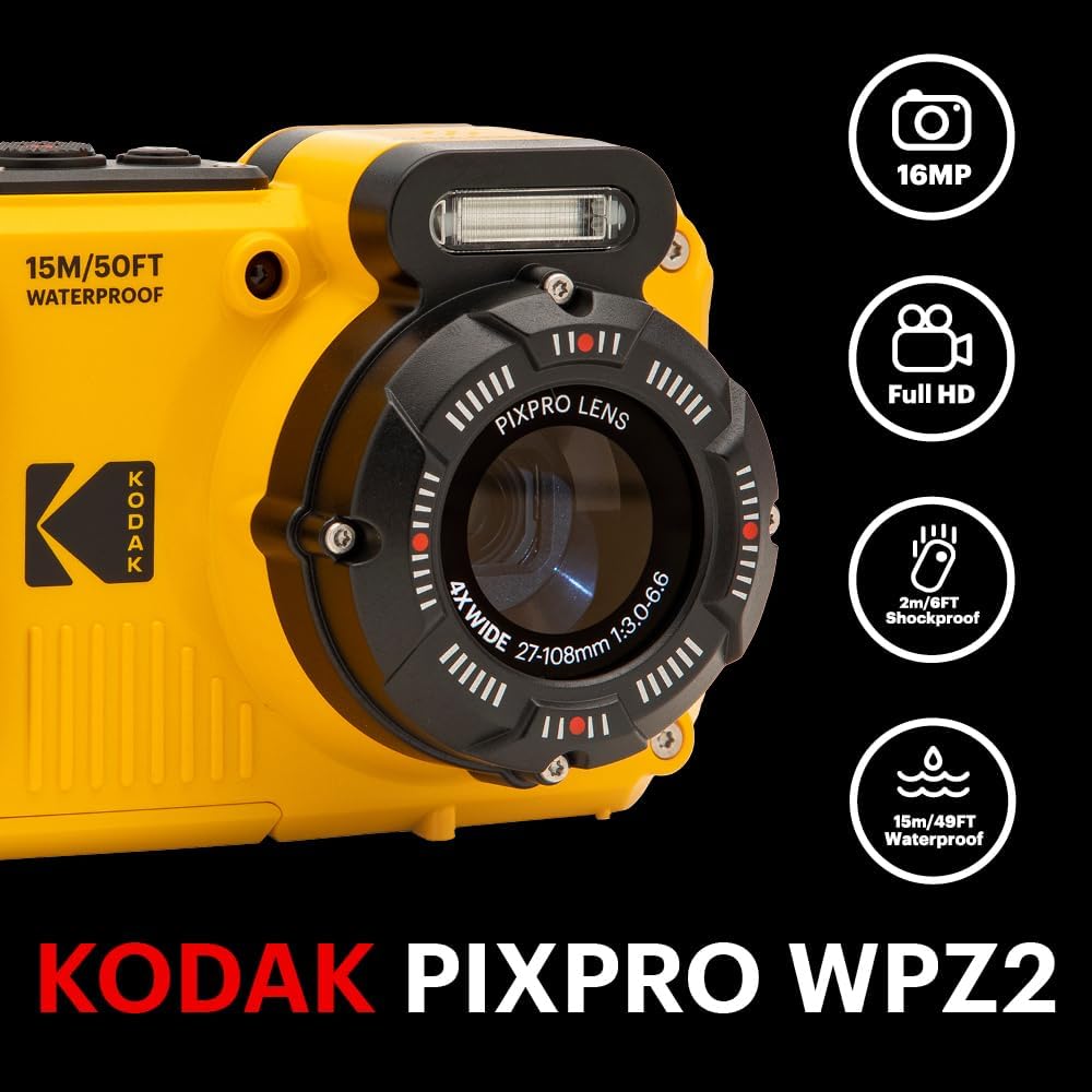Kodak PIXPRO WPZ2 16MP Waterproof Digital Camera