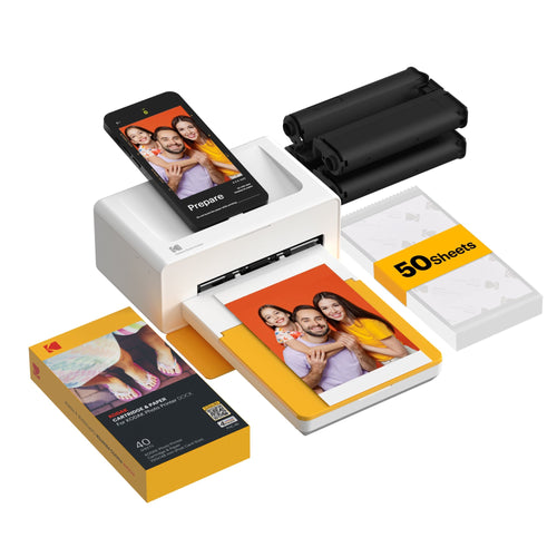 Kodak Dock Plus 4PASS Instant Photo Printer with 50 Sheet Bundle