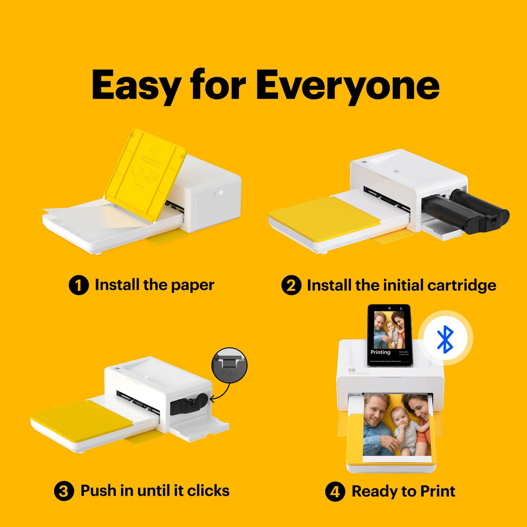 Kodak Dock Plus 4PASS Instant Photo Printer with 50 Sheet Bundle